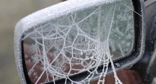 Замороженные автомобили, которые зима превратила в искусство (20 фото)