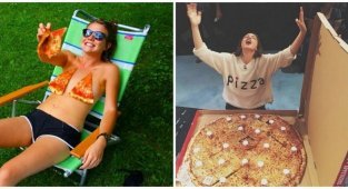 Девушки, которые без ума от пиццы (17 фото)