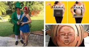 Первый Хэллоуин малыша: 17 оригинальных костюмов для беременных (18 фото)