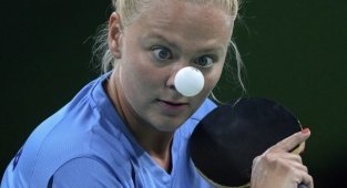 Как в настольном теннисе концентрируются на мяче (9 фото)