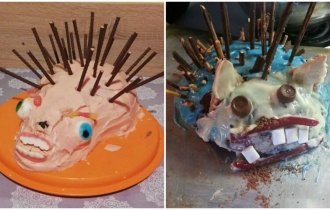 30 неудачных тортов в виде ежей прямиком из ночных кошмаров (31 фото)