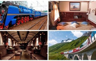 Топ-7 шикарных поездов мира, два из которых ездят по России (22 фото)