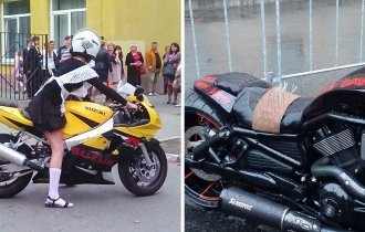 Нетипичные проблемы мотоциклистов, которыми не принято делиться (15 фото + 6 гиф)