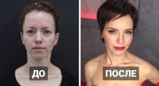 Чудеса макияжа: 20 женщин до и после (20 фото)