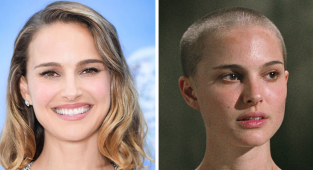 55 знаменитостей до и после бритья головы (55 фото)
