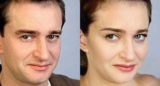 Нейросеть показала, какими будут российские актеры в роли женщин (16 фото)