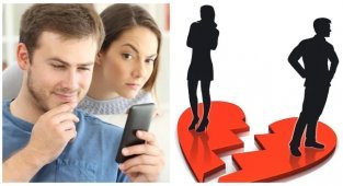 Checking a smartphone by a spouse leads to divorce (7 photos)