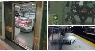 45 забавных и странных явлений, замеченных в метро (47 фото)