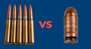 Почему пистолетные пули тупые, а винтовочные — острые? (4 фото)