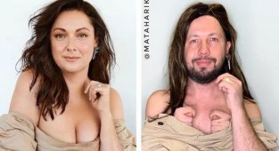 Пародист копирует образы отечественных и зарубежных звёзд, высмеивая каждую деталь (15 фото)