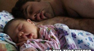 Папа и ребенок, один на один (25 фото)