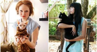 "Девушки и их кошки": долой стереотипы о сильной и независимой кошатнице (23 фото)