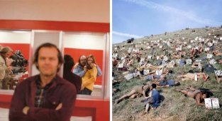 18 stills from the filming of Stanley Kubrick's films, showing the atmosphere in which the director created his masterpieces (19 photos)