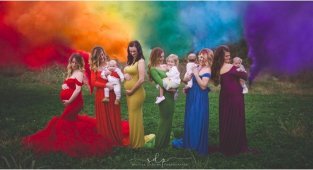 8 радужных малышей и их красивые мамочки (9 фото)