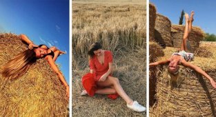 Жду тебя на сеновале. Красавицы и скошенная трава из Instagram (24 фото)