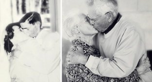 15 супружеских пар воссоздали старые фото и показали, что любить одного человека всю жизнь (15 фото)