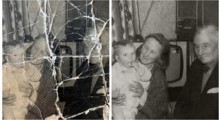 Восстановленные семейные фотографии: до и после (23 фото)