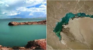 Балхаш: загадочное озеро с разным химическим составом (6 фото)