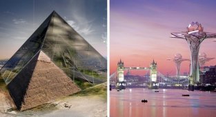 10 архитектурных концептов из будущего, в реализацию которых верится с трудом (11 фото)