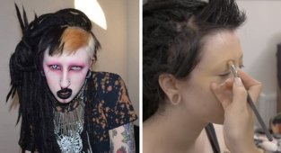 Девушка-гот показала, как выглядела бы в обычной одежде и с простым макияжем (11 фото + 1 видео)