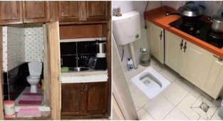 Смарт-квартиры, которые поражают даже бывалых риелторов: кухня и туалет в одной комнате (15 фото)