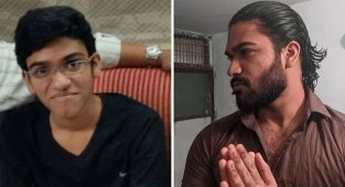 «Я бы даже не догадался, что это один и тот же человек»: 18 примеров кардинальных перевоплощений во внешности (19 фото)