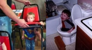 10+ Hilarious Cases of Children Trapping Themselves (14 Photos)