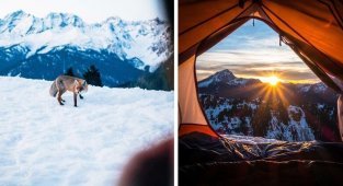 Невероятные зимние пейзажи, запечатленные из палаток (21 фото)