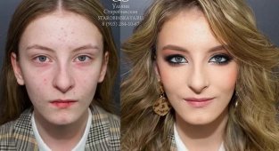 17 transformations from a makeup artist who turns any girl into a fatal beauty (17 photos + 1 video)