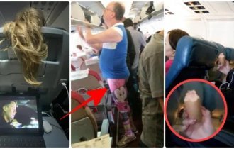 13 ужасных пассажиров, которых мало с самолета высадить, а надо еще в черный список добавить (14 фото)