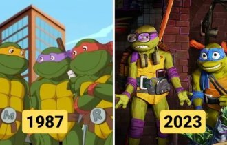 How the appearance of the Ninja Turtles changed in films and cartoons (16 photos)