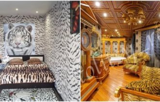 Безумные дизайнерские решения в квартирах в стиле "дорохо-бохато" и "вырви глаз" (19 фото)