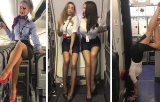 Сексуальные бортпроводницы, которые скрасят любой полет (21 фото)