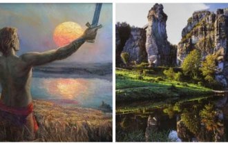 Экстернштайне: магия каменных исполинов (9 фото)