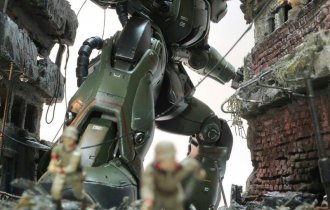 Сборные модели мехов Gundam #2 Диорамы (76 фото + 1 видео)