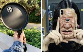 15 phone cases whose creative designs drive you crazy and raise a lot of questions (16 photos)