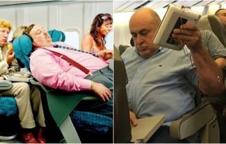 Как летают по миру очень полные люди (7 фото)