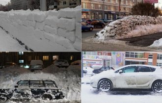 Уборка снега — национальная забава в России (19 фото)