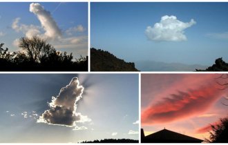 Удивительные фигуры из облаков (21 фото)