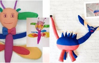 13 cutest toys based on children's drawings (14 photos)