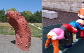 15 детских площадок, вид которых смутил бы даже Фрейда (16 фото)