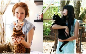 "Девушки и их кошки": долой стереотипы о сильной и независимой кошатнице (23 фото)