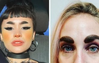 17 proofs that trendy eyebrows are not always decorative (17 photos)