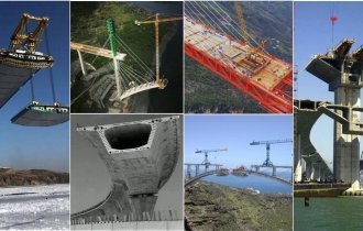 25 захватывающих дух фото с монументальным строительством мостов и виадуков (26 фото + 2 видео)