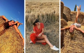 Жду тебя на сеновале. Красавицы и скошенная трава из Instagram (24 фото)