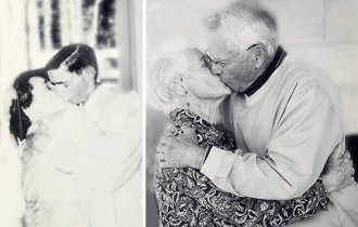 15 супружеских пар воссоздали старые фото и показали, что любить одного человека всю жизнь (15 фото)