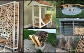 Креативные идеи для хранения дров (32 фото)