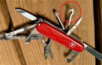 Для чего в швейцарском ноже необходим этот причудливый крючок? (5 фото)
