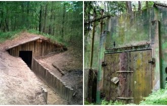 Заброшенные дома и бункеры в лесу (16 фото + 1 видео)