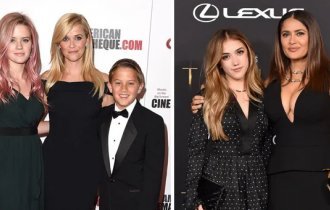 30 раз, когда знаменитости появлялись на красной ковровой дорожке со своими детьми (31 фото)